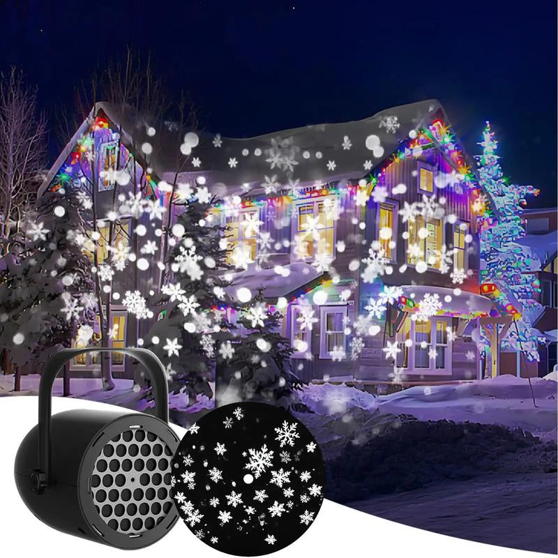 Joytutus 16 Pattern Christmas Projection Light USB Snowflake Lamp for Car Home Decor USB Powered Versatile Easy to Use for Christmas Halloween Party